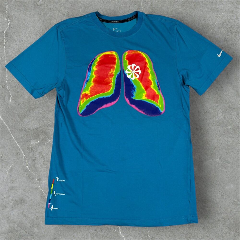 Rare Nike Running Pinwheel DriFit Limited Edition Thermal Lungs Shirt - Small
